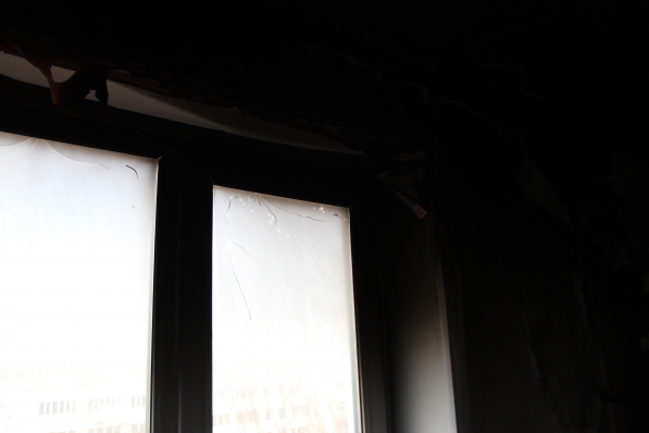 Окно на кухне после пожара